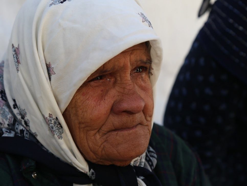 Fatima, 78 years old, Palestinian refugee from Syria, now in Al Aoudi Refugee Camp, Lebanon