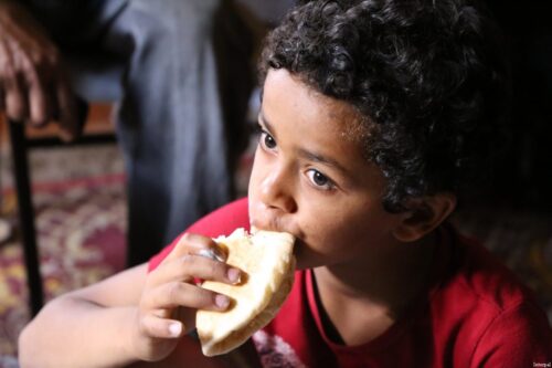 A Palestinian child seen during Interpal's efforts to help palestinians in need