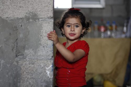 A Palestinian child seen during Interpal's efforts to help palestinians in need